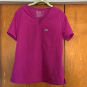 Figs Technical Collection Pink Scrub Top